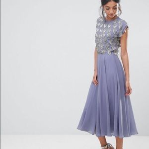 ASOS tall embellished lilac colored dress